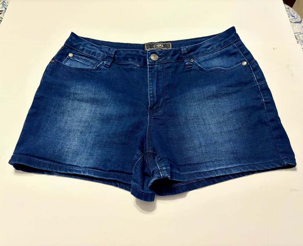 Cato Denim Shorts Size 12 Dark Blue Washed Casual Contemporary